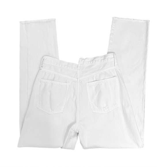 AGOLDE Criss Cross High Rise Straight Leg White Jeans Half Back Waistband Sz 28 - Picture 6 of 14